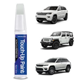 Bright White PW7/GW7 Touchup Paint Compatible with Jeep Wrangler Compass Renegade, 2-in-1 Scratch Repair Pen Exact Color Match, Car Scratch Repair Pen