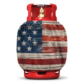 Rerteryuro American Flag Propane Tank Cover 4th of July Decoration Rv Propane Tank Cover Fits Standard 20 lb Gas Cylinder Covers Dress up Your Gas Grill