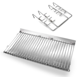 STCNADCR Grill Ash Drip Charcoal Pan with Stainless Steel Fire Grate and Hanger for Chargriller 5050, Chargriller 5072, Chargriller 5650,20 3/8 inch x 12 13/16 inch