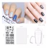 Dolores 10 Sellos Uñas Decoración:8 Placas Uñas,estampador,raspador