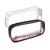 JMOCD 2Pcs Clear PVC Zipper Pen Pencil Case