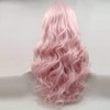 AFBeauty Pink Front Lace Wig long wave heat resistant fiber