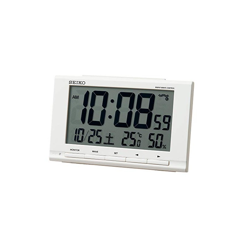 Seiko Clock SQ789W Table Clock, White, Product Size: 3.6 x