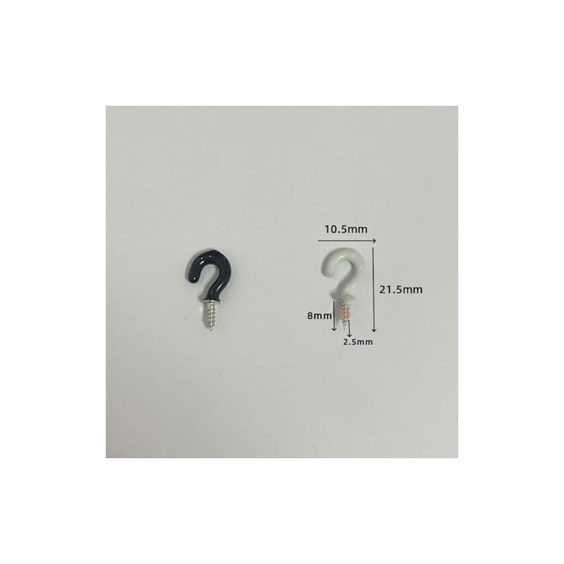 JIHUOO 100 Pcs 1/2 Inch Ceiling Cup Hooks Screw Ceiling