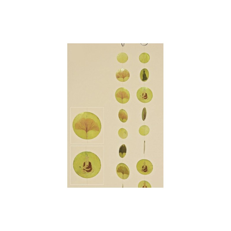 Capiz Garland [Set of 2 Green Indian, Ginkgo Length 1.80