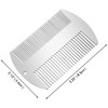 Lunhoo 2 Pack Hair & Beard Comb, Stainless Steel Combs,