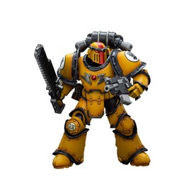 JoyToy Warhammer 40K Space Marine Genuine License 1/18 Imperial Fists Legion MkIII Despoiler Squad Sergeant with Plasma Pistol 4.8in Action Figure Kits