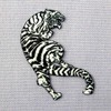 Tiger Patch The Roaring Striped White Tiger Applique Embroidered Iron