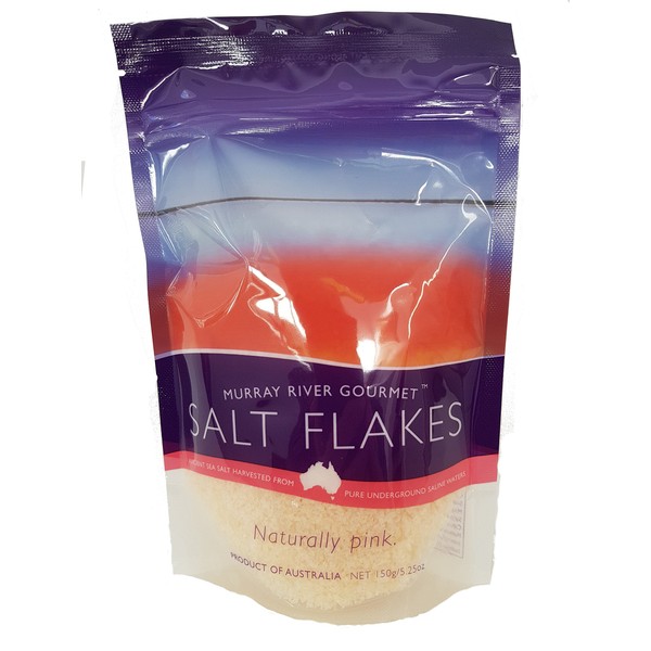 Murray River Gourmet Salt Flakes Australia's Finest Chef Preferred Natural Salt Masterchef Featured - 5.25 oz Resealable Pouch