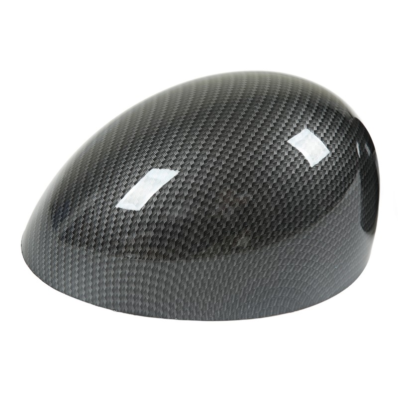 2 Pcs Door Side Rearview Mirror Cover Cap Carbon Fiber