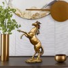 FUNSXBUG Gold Horse Statue Figurines - Resin Standing Fighting Horse