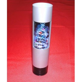 2 x Picture Frame Tube 5.5" Plastic Silver / Black Photo Pic New in box