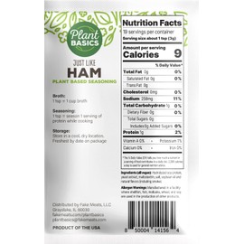 Plant Basics - Plant Based Seasoning, Just Like Ham, 2 ounce, Vegan, Gluten Free, Kosher, Non-GMO
