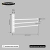 GERZWY Bathroom Hand Towel Rack 3-Bar Folding Arm Swivel Hanger