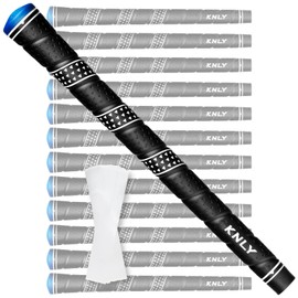 KNLY Wrap Golf Grips Set of 13- Triangular Concave Texture Control Technology, All-weather Performance Rubber Golf Club Grips, Standard/Midsize,13 Grips With 15 Tapes And 13 GripsWith All Repair Kits