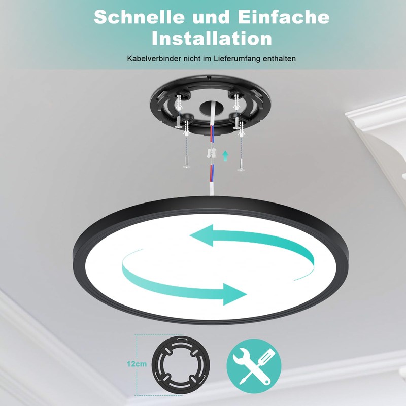 LED Ceiling Light Flat Round Ceiling Light - 18 W