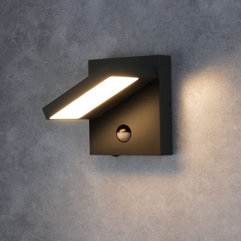 Lustrlach Outdoor Motion Sensor Wall Light LED Exterior Lighting Fixture