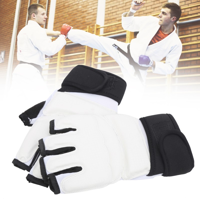 1 Pair 180‑185mm Half Finger Punch Bag Training Gloves Boxing