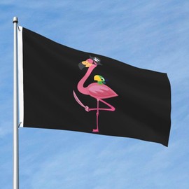 Pirate Flamingo Flag 2x3 Ft Outdoor Indoor With Grommet Garden Yard Banner Decorative Sign