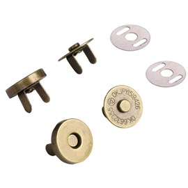 Mini Skater 24 Sets Magnetic Button Clasp Snaps - Purses, Bags, Clothes - No Tools Required - Choose Small or Large Magnetic Button Size:18mm(6/8") (Gunmetal)