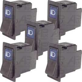 APUK 5x Main Beam Rocker Switch 2 Spade Pin Replacement for Case IH John Deere Leyland Tractor