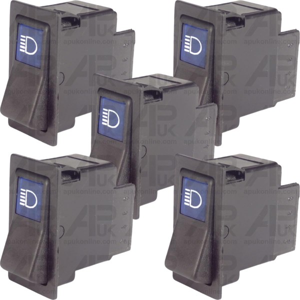 APUK 5x Main Beam Rocker Switch 2 Spade Pin Replacement