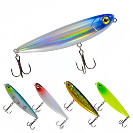 RUIJIAXIANG fishing lures hard bait Kit 12g 9cm 5pcs Pencil lures set Treble Fishing Hooks for Freshwater/Saltwater