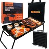 Adv Seeka 24" Heavy Duty Folding Campfire Grill, Compact Folding