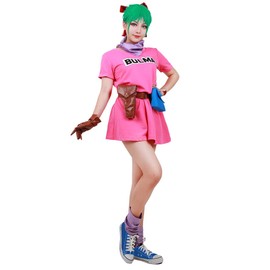 miccostumes Women's Costume Anime Cosplay Pink Dress Neckerchief With Belt and Glove(women s)
