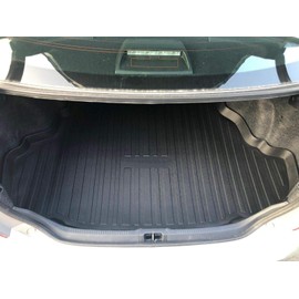 EACCESSORIES EA Cargo Liner - Trunk Mat for Toyota Camry 2012-2017 – Weather-Resistant Trunk Mats for Cars with Raised Lip – Non-Slip Car Trunk Mat Rubber – Easy to Install – Laser Pre-Cut Design