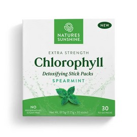 Nature's Sunshine Extra Strength Chlorophyll Spearmint 30 Stick Packs