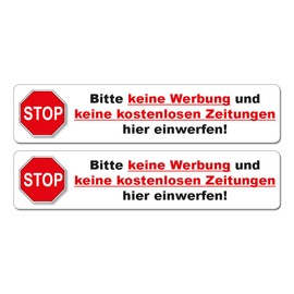 2 Stickers 140 x 30 mm Vinyl in White