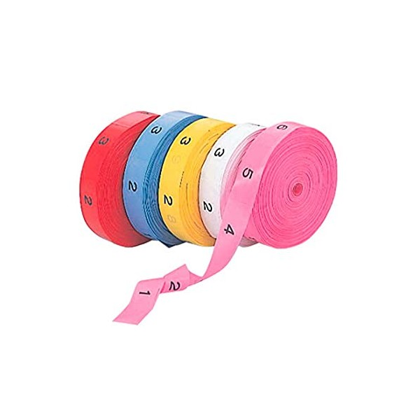Takeya Shoji NTP-30 Number Tape (Red/Blue/Yellow/White/Peach) 1 Roll Peach
