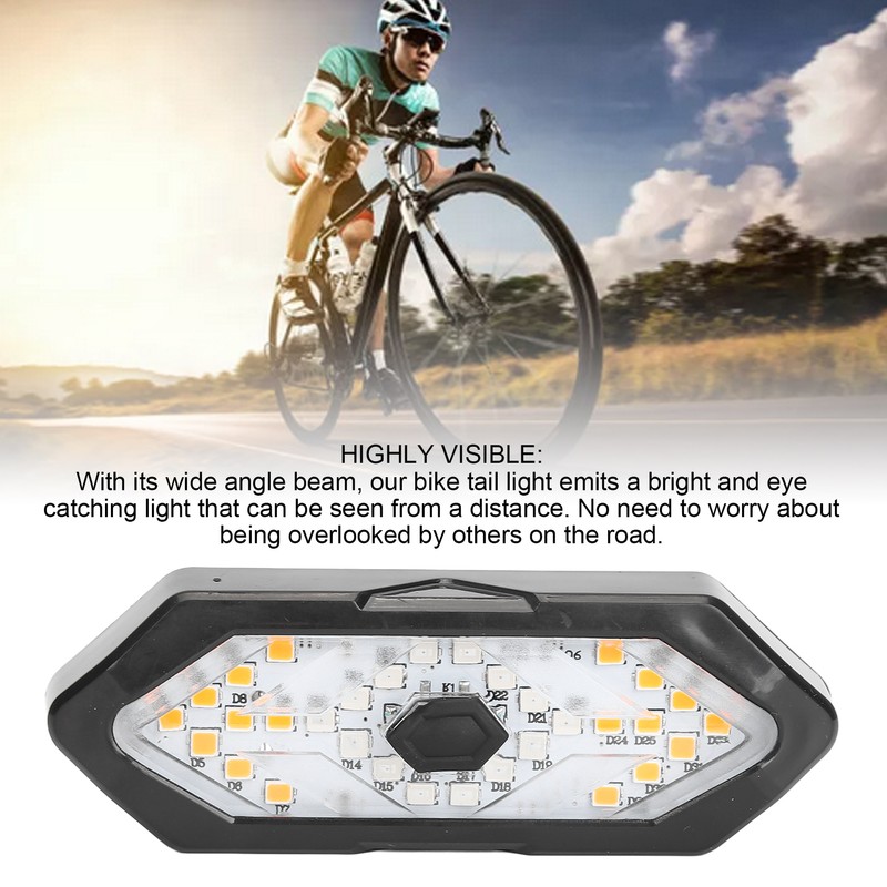 Remote Control Bike Tail Light Battery Powered Remote Control USB