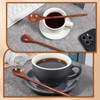 6 Pcs Wooden Teaspoon, 7.8 inch Wooden Coffee Spoons Long