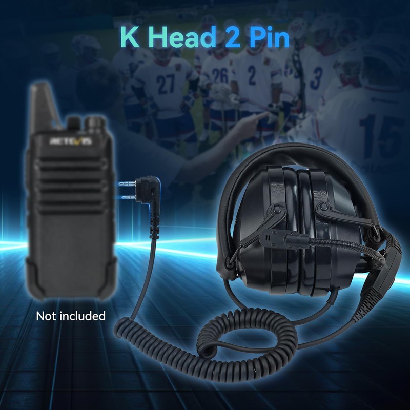 Retevis Two Way Radio Headset with Mic,Volume Adjust,for Retevis H777