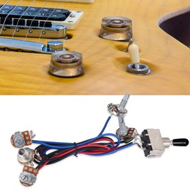 Bnineteenteam Guitar Wiring Kit, Electric Guitar Wiring Harness Kit 3 Way Switch Wiring Harness for LP Guitar Musical Instrument Accessories