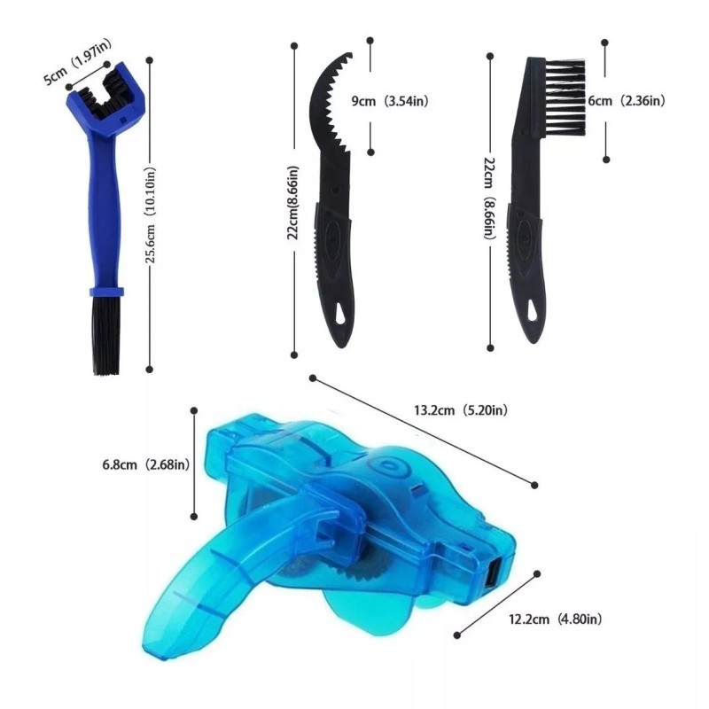 Dolores Kit De Cepillo Limpiador Cadena Para Bicicleta Moto Portátil