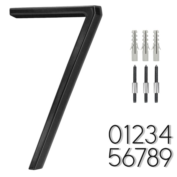 6 Inch Stainless Steel Floating House Number, Metal Modern House