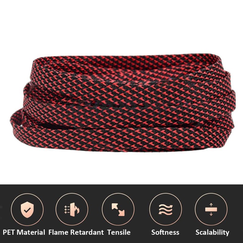 MOCNT 3 mm PET Expandable Braided Cable Tube Flexible Self-Closing