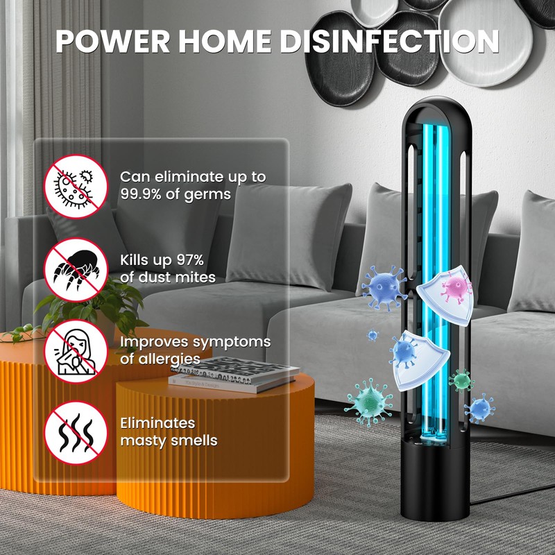 ZETAWALE UV Light Sanitizer, Ultraviolet Lamp with Remote Control for