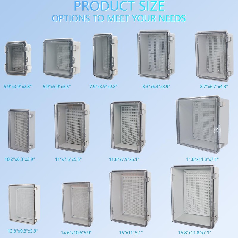 LuSumtly IP67 Waterproof Junction Box, ABS Plastic Electrical Enclosure with