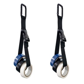 2 Pcs Electrical Tape Holder for Tool Belts,Tape Roll Holder with Carabiner Clip,Tool Bag Accessories for Tools Strips for Cables,Ropes and Wires,Multi-Functional Belt Loop,(Without Electrical Tape)