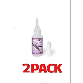 Tiger Glue for Tip Repair and Replacement 1 Ounce Bottle, Pack - 2