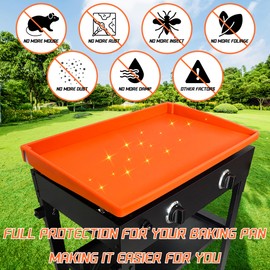 Upgraded Silicone Griddle Mat for Blackstone 36 Inch True Fully Wrapped Coverage Food-Grade Silicone Mat, Easy to Clean, Heat & Cold Resistant, Prevent Rust, Griddle Cover (Full-Cover 36")