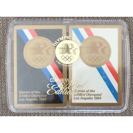 Congress Mint Editions Ltd Ed 1984 Los Angeles Olympic Gold Playing Cards Set Congress Mint - 2 Decks