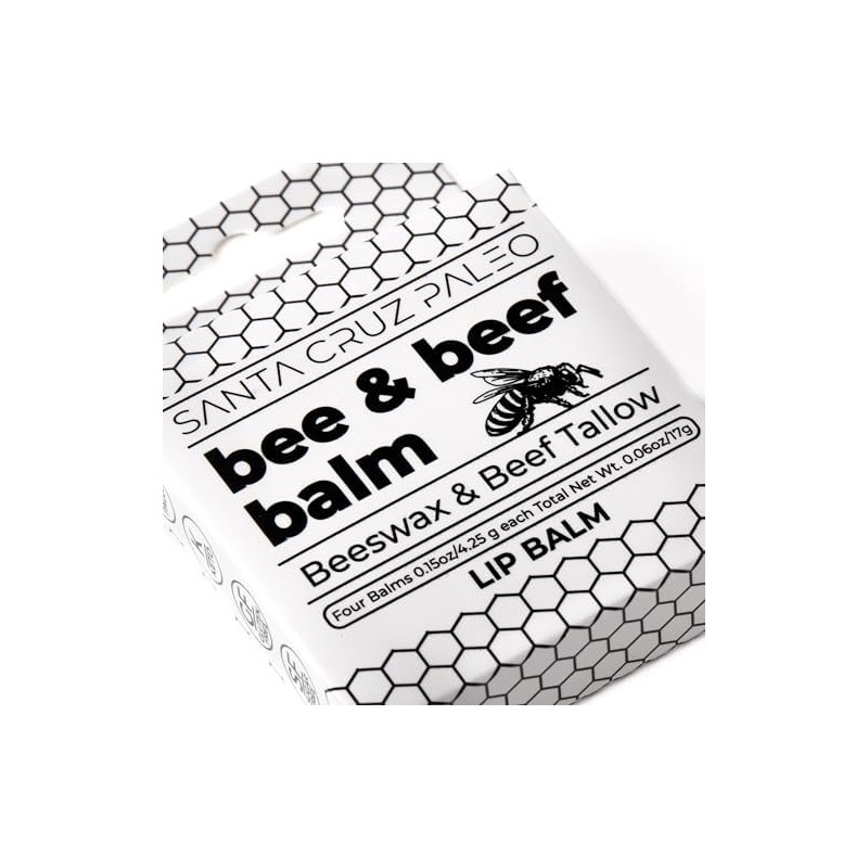 Lingtoolator aleo Beef Tallow Beeswax Lip Balm Hydrating Moisturizer, Natural