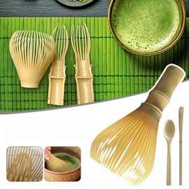 3PCS Resin Matcha Whisk Set Traditional Handcrafted Matcha Tea Mixer Reusable Green Tea Powder Whisk Chasen Brush Tools for Tea Ceremony