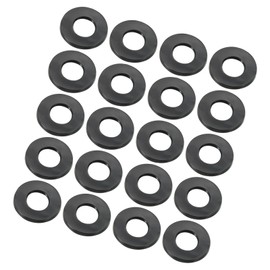 GLOKUUCA Rubber Flat Washers - 40 Packs Flat Washers Assortment Kits Fits for Faucet Pipe Fastener Screw and Bolts - M10 x 20mm x 2mm Black