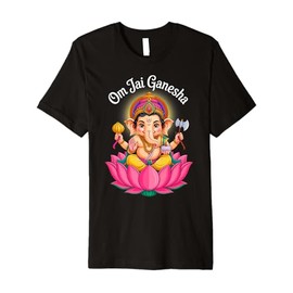 Hindu Ganesha Puja Elephant God India Meditation Yoga Murti Premium T-Shirt